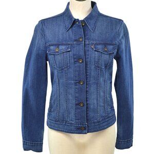 LEVI Strauss Jean Jacket Size MEDIUM Dark Denim Trucker Stretch Levi's NWOT